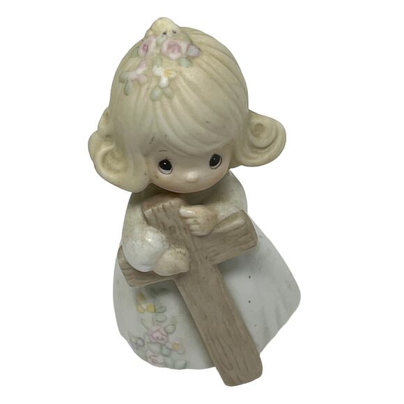 Enesco Figurine #522953 "I Believe in the Old Rugged Cross" 1989 - Picture 5 of 9